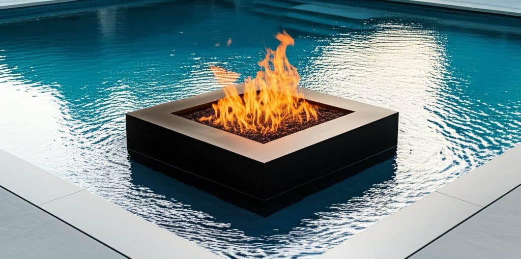 Featured image for Floating Fire Pits Create Drama With Water and Flame