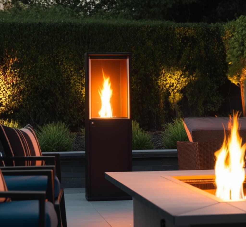 Featured image for Vertical Fire Pits Cut Backyard Space Needs by 70%