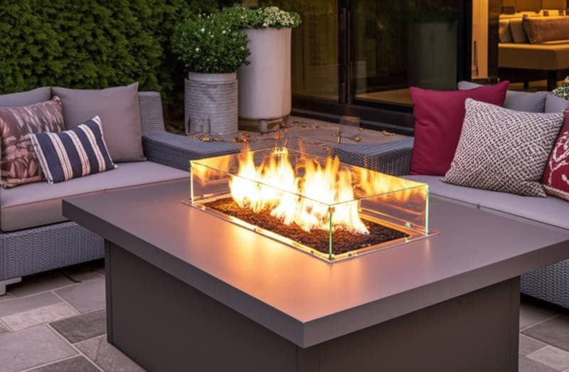 Featured image for Fire Pit Tables Solve the Cold Outdoor Dining Problem