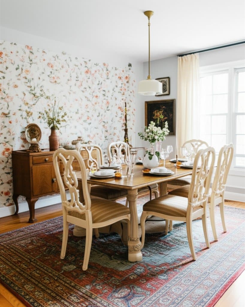 Featured image for Grandmillennial Style Brings Dining Rooms Back to Life