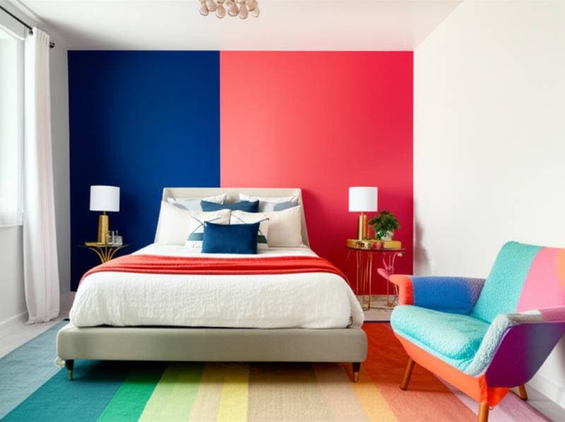 Image for Dopamine Décor: Color Blocking Your Bedroom for $150