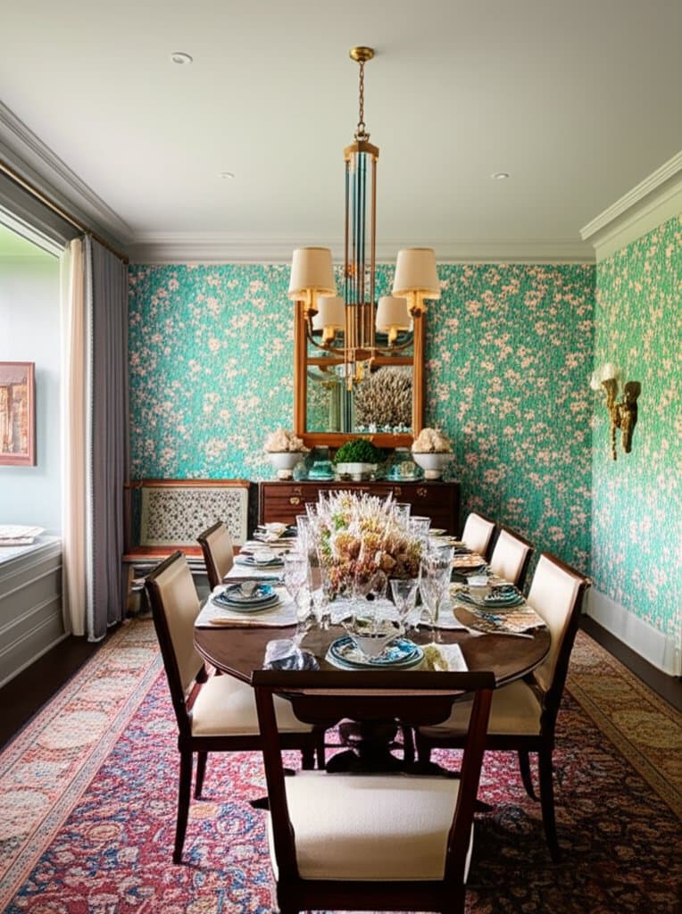 Featured image for Grandmillennial Dining Brings Back Bold Vintage Charm