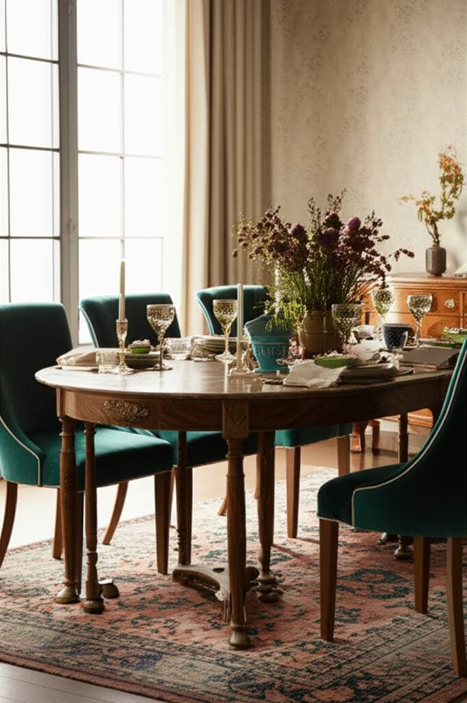 Image for Why Vintage Dining Rooms Rule Grandmillennial Style
