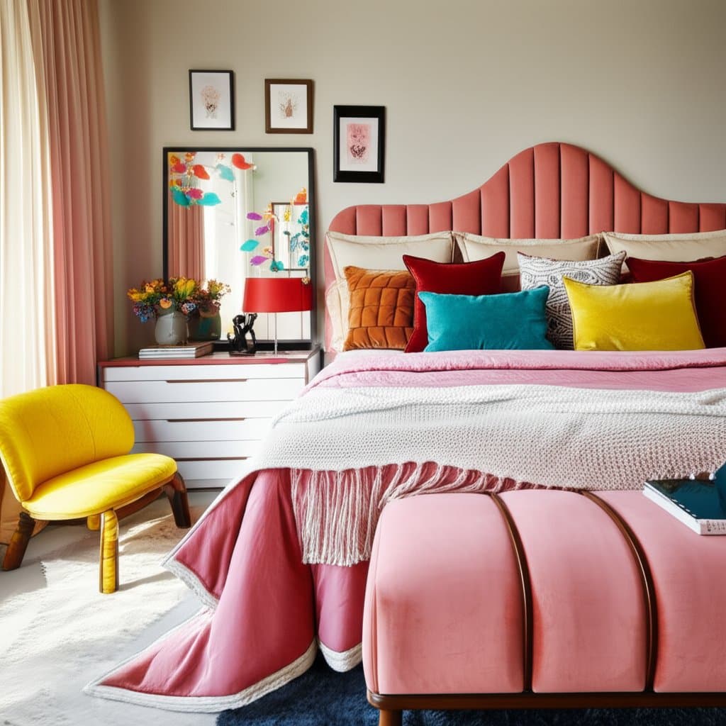 Image for Dopamine Decor Turns Beige Bedrooms Into Mood Sanctuaries