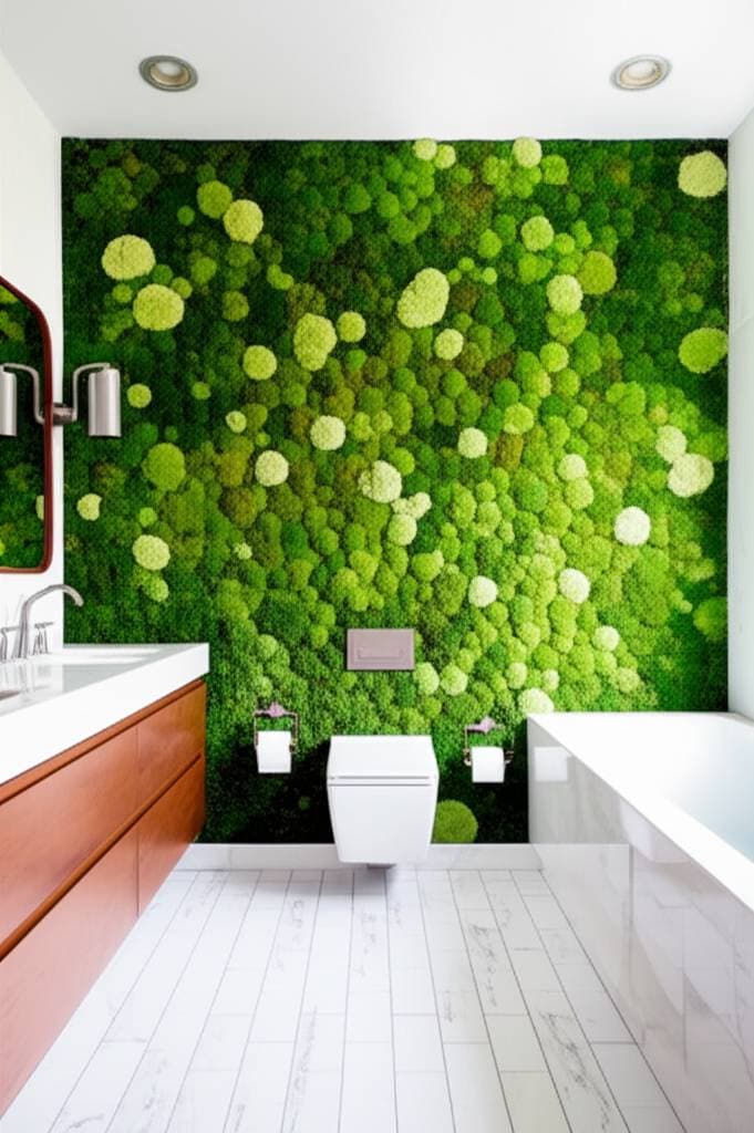 Featured image for Moss Walls Turn Bathroom Humidity Into Living Art