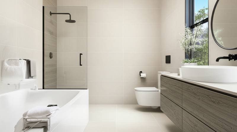 Featured image for Grout-Free Tiles End Bathroom Cleaning Battles
