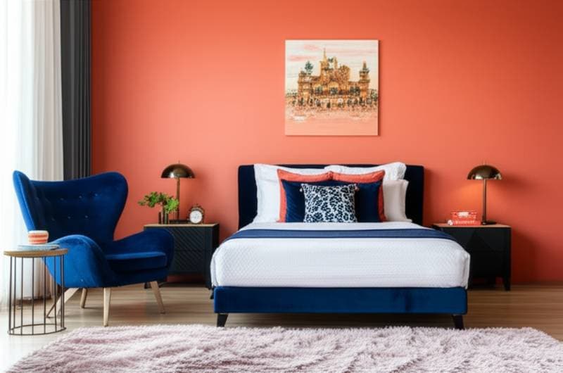 Featured image for Bold Colors Trigger Dopamine in Bedroom Design