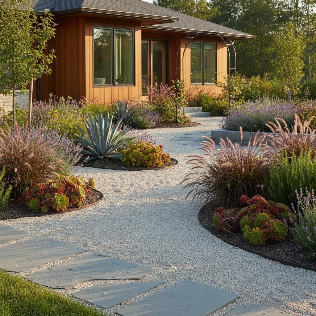 Image for Gravel Gardens Cut Water Use and End Lawn Maintenance