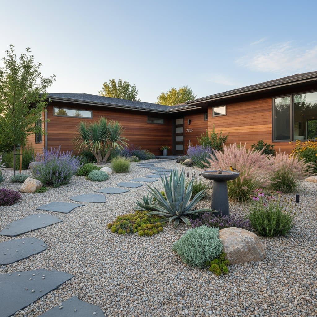 Image for Gravel Gardens Cut Water Use and End Weekly Mowing