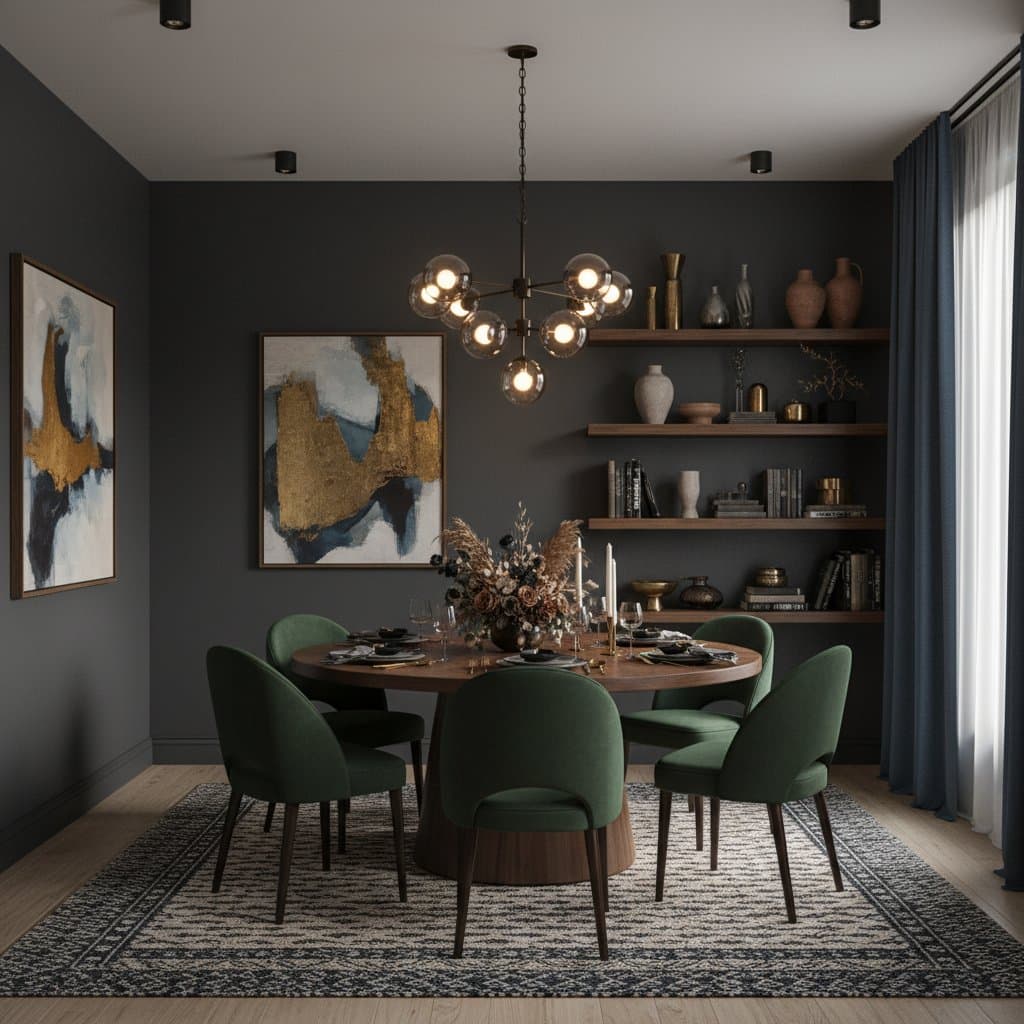 Image for Dark Walls Transform Dining Rooms Into Intimate Spaces
