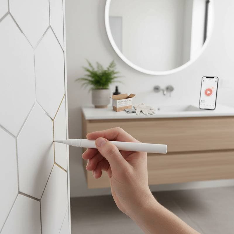 Featured image for TikTok's Grout Pen Makes Old Tiles Look New in Minutes