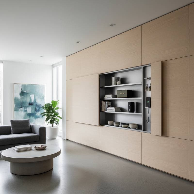 Image for Hidden Wall Compartments Transform Unused Space Into Storage