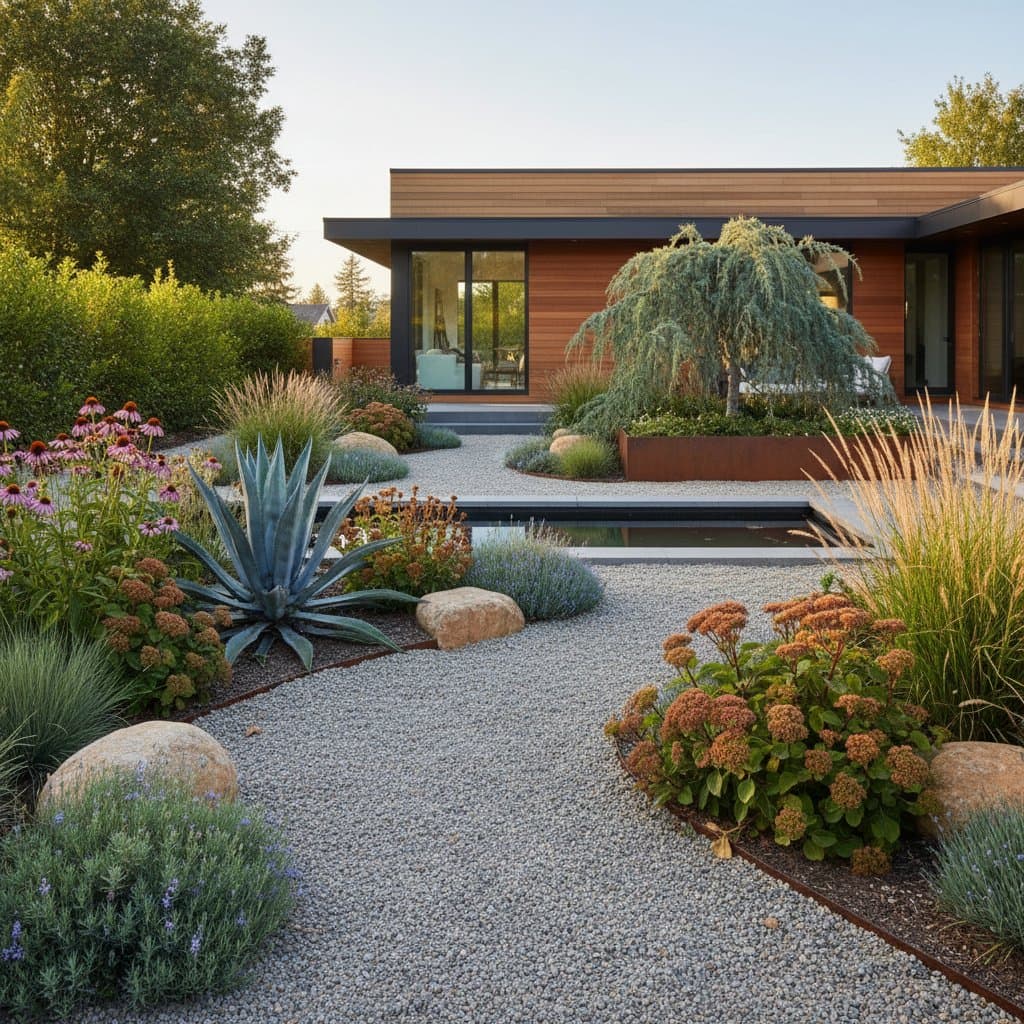 Featured image for Gravel Gardens Cut Water Use While Creating Year-Round Beauty
