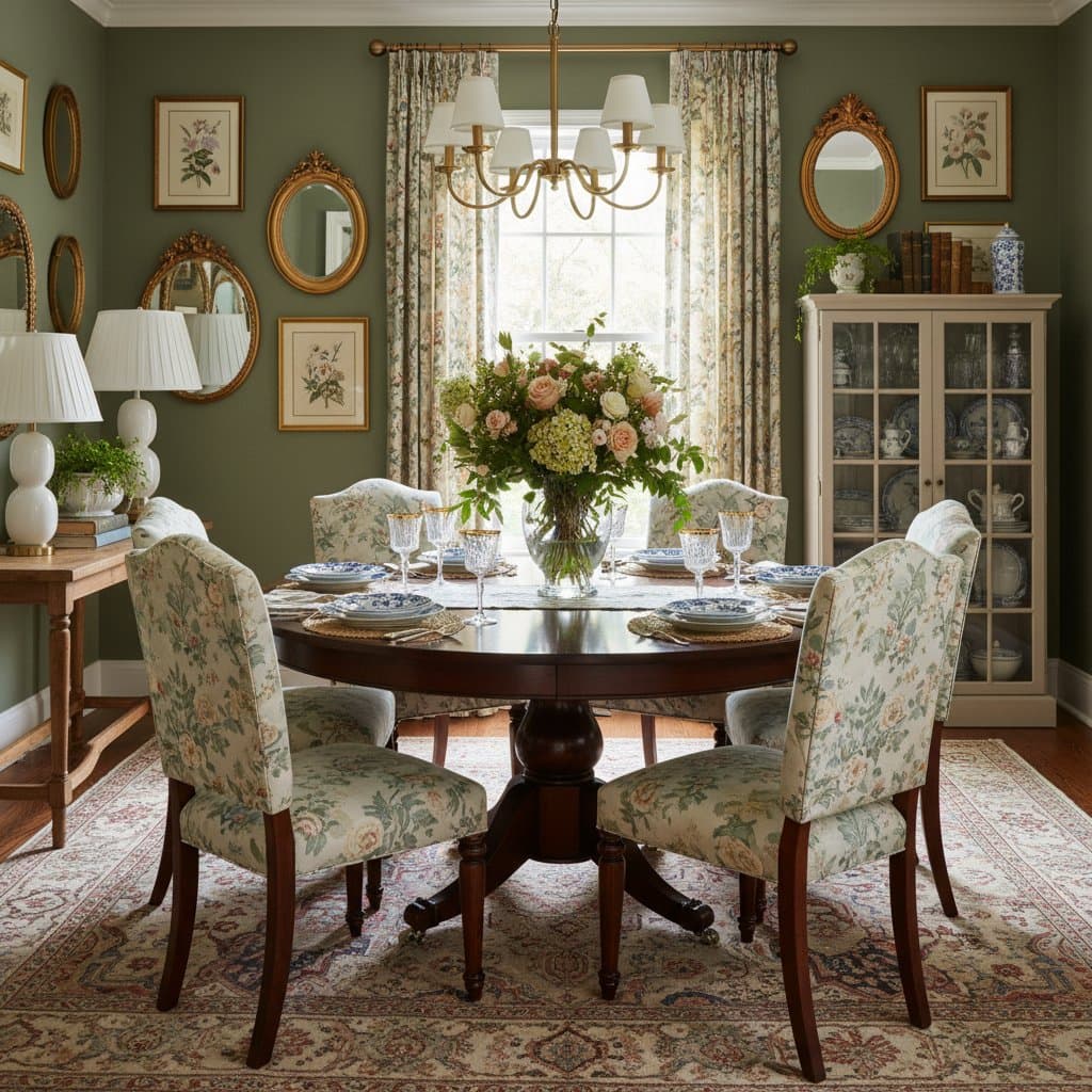 Featured image for Grandmillennial Decor Brings Warmth Back to Dining Rooms