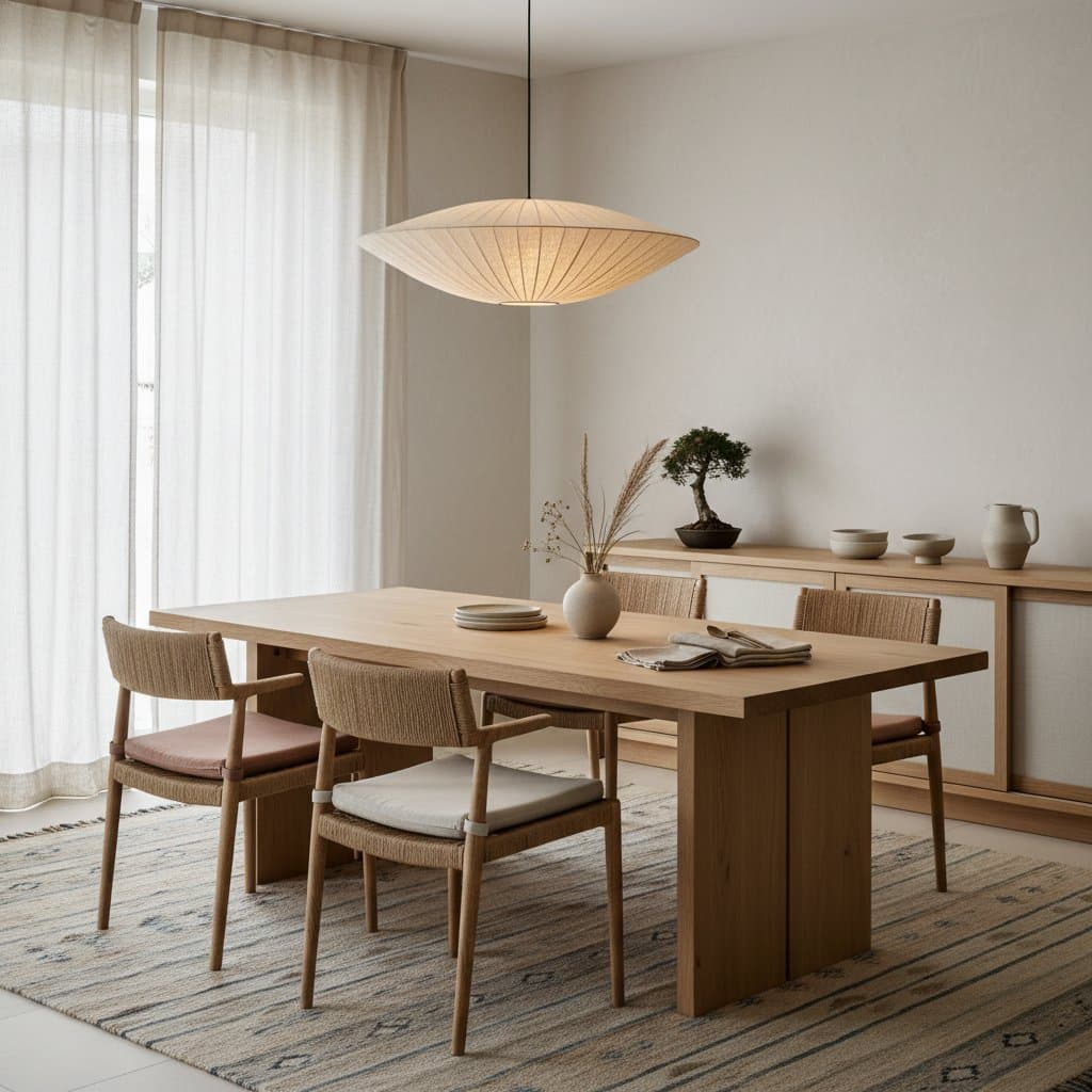 Featured image for Japandi Fusion Redefines Dining Rooms for 2025