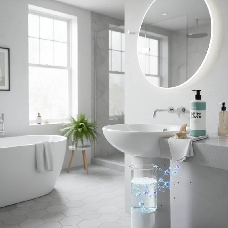 Featured image for Enzyme Cleaners Actually Eat Bathroom Grime