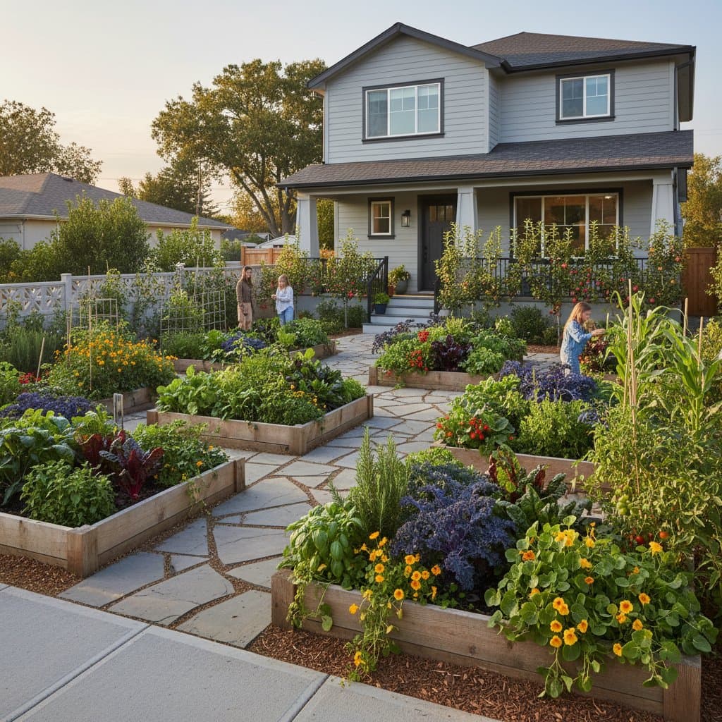 Image for Front Yards Outproduce Backyards for Food Growing