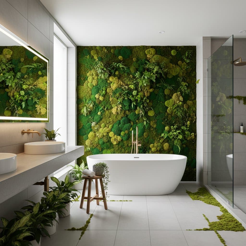 Featured image for Moss Walls Transform Bathrooms Into Living Sanctuaries