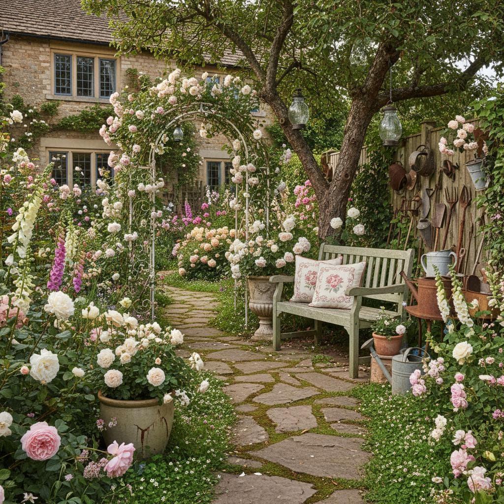 Featured image for Grandmillennial Gardens Bring Vintage Romance Back