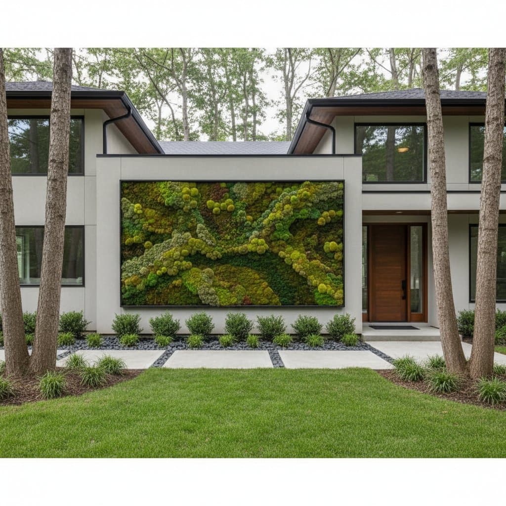 Featured image for Moss Walls Bring Low-Maintenance Green to Front Yards