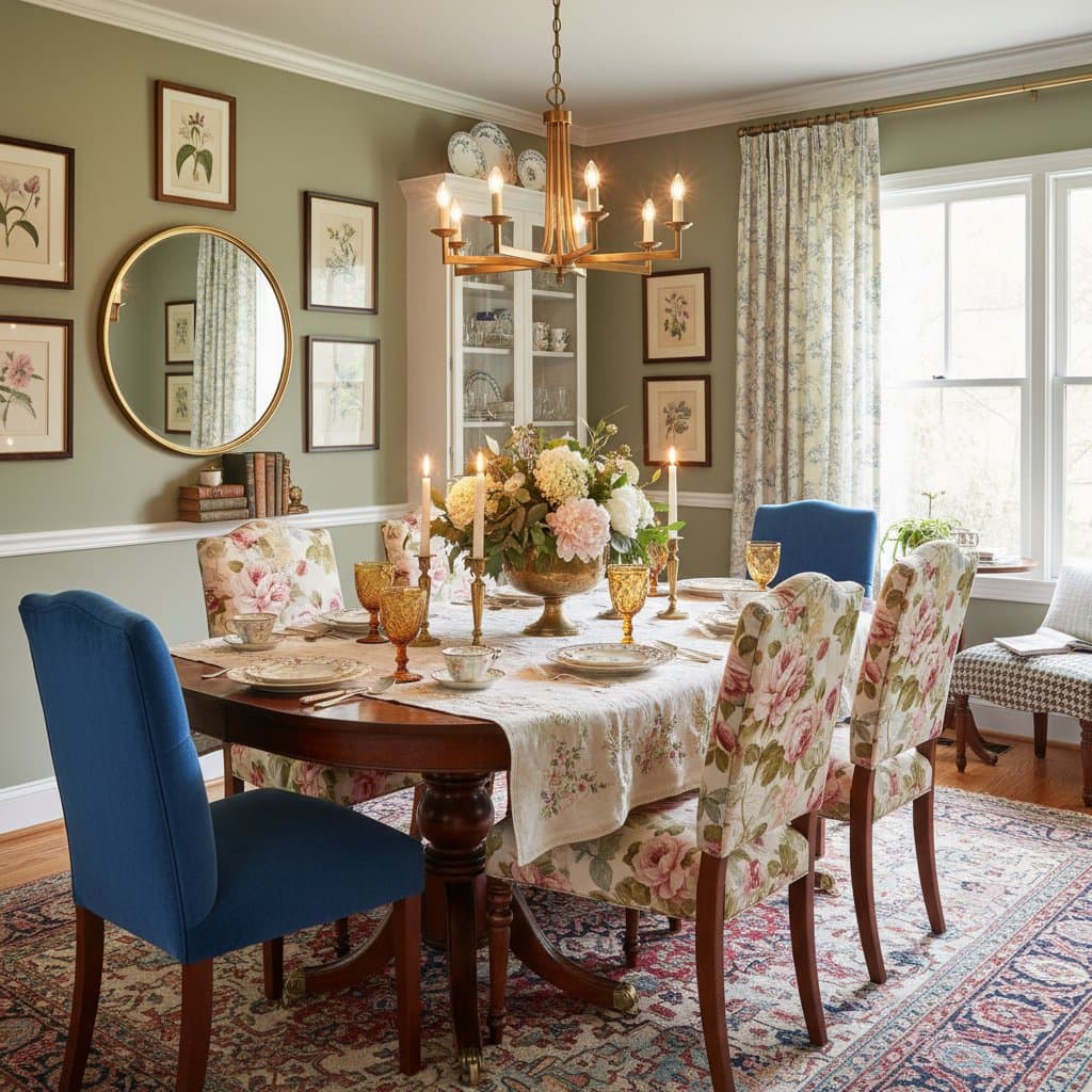 Image for Grandmillennial Dining Rooms Bring Warmth Back to the Table