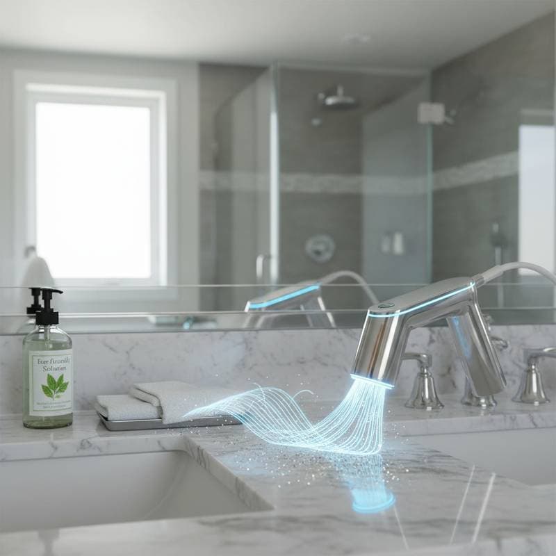 Image for Ultrasonic Cleaning Removes Bathroom Grime Without Scrubbing