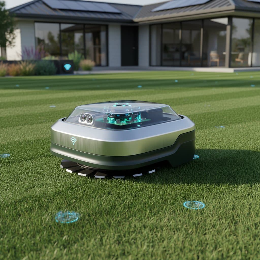 Image for AI Lawn Robots Cut Grass by Reading Density Data