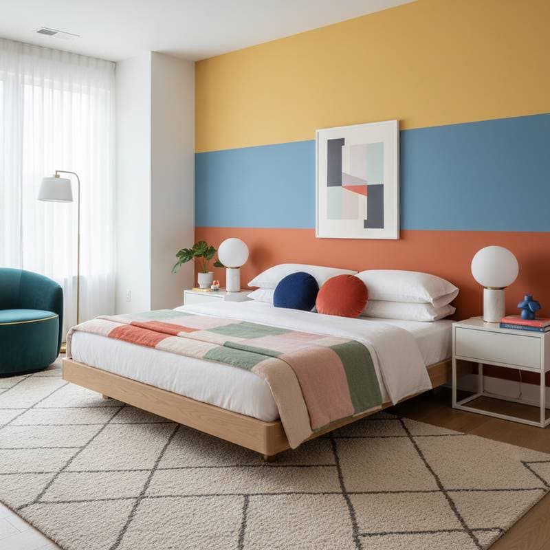 Featured image for Color-Blocking Transforms Bedrooms with Bold Contrast