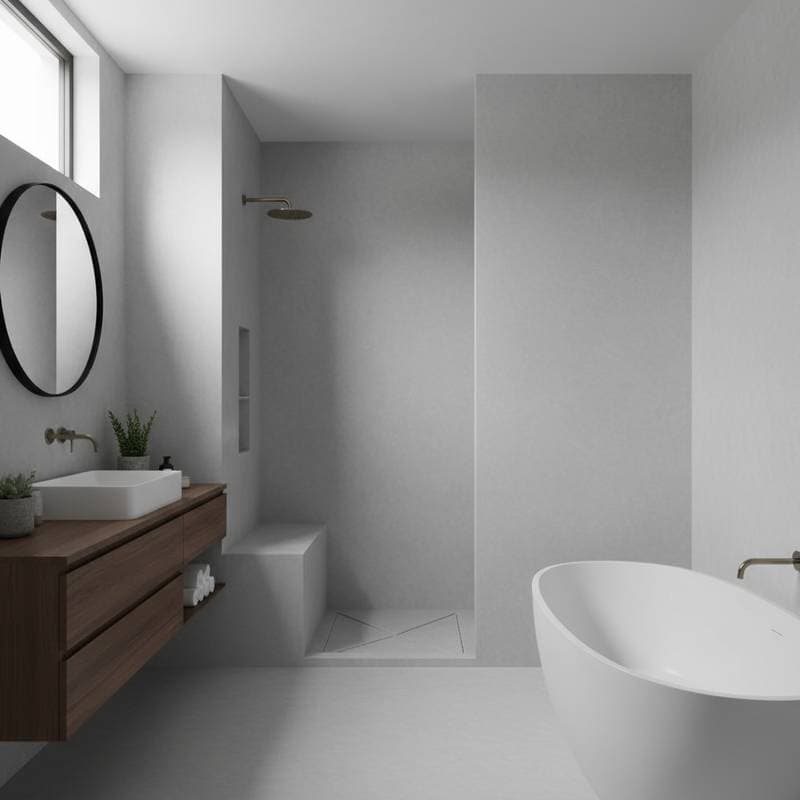 Image for Microcement Eliminates Grout Lines in Modern Baths