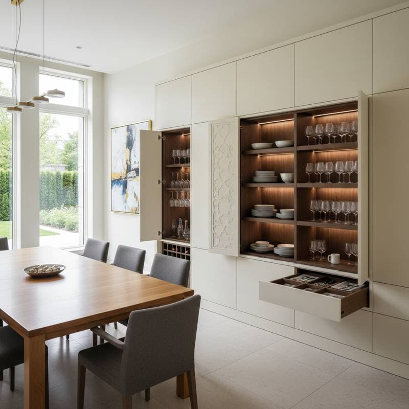 Image for Hidden Storage Turns Dining Rooms More Functional
