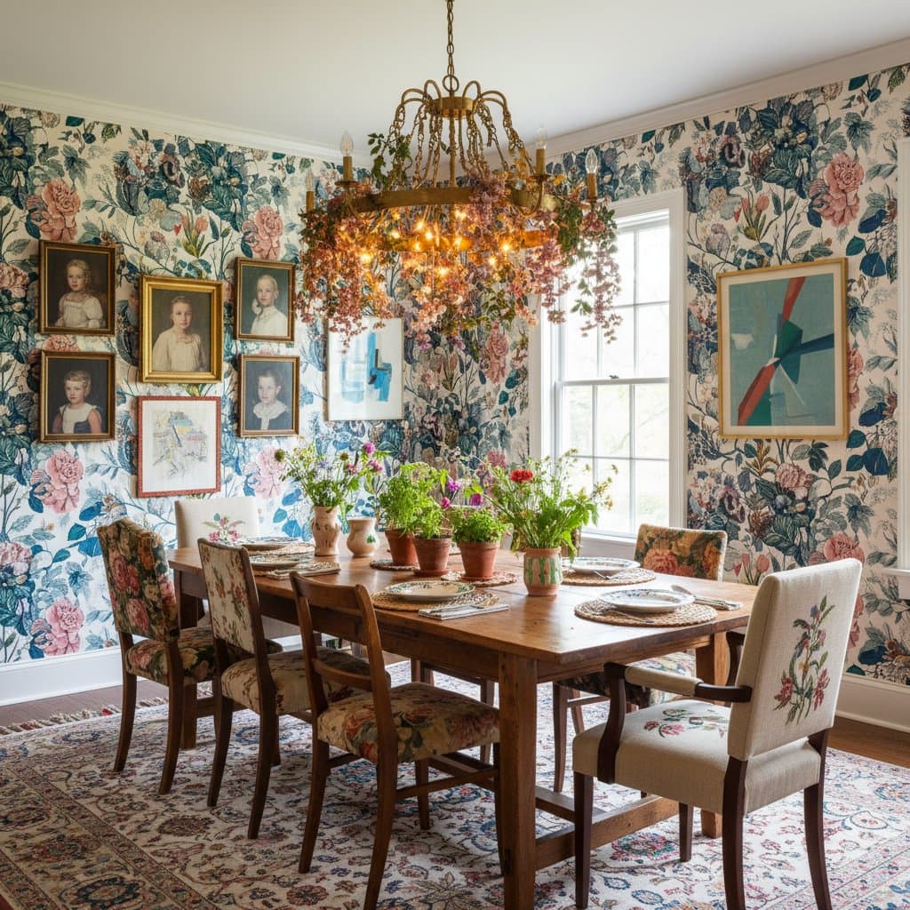 Image for Gen Z Brings Floral Maximalism Back to Dining Rooms