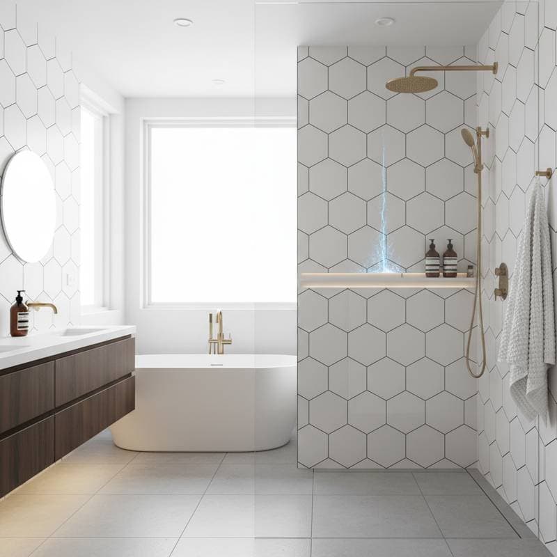 Image for Self-Healing Grout Cuts Bathroom Repair Costs Forever