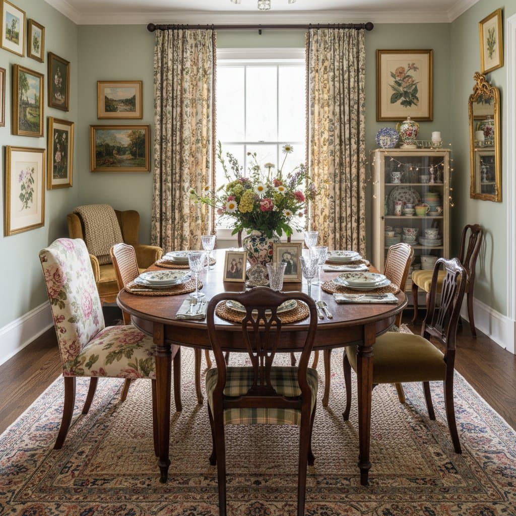 Image for Why Grandmillennial Style Rules TikTok Dining Rooms