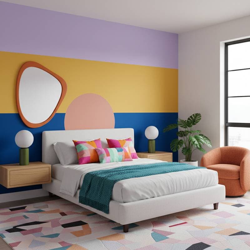Image for Color-Blocking Bedrooms Create Dopamine-Boosting Spaces