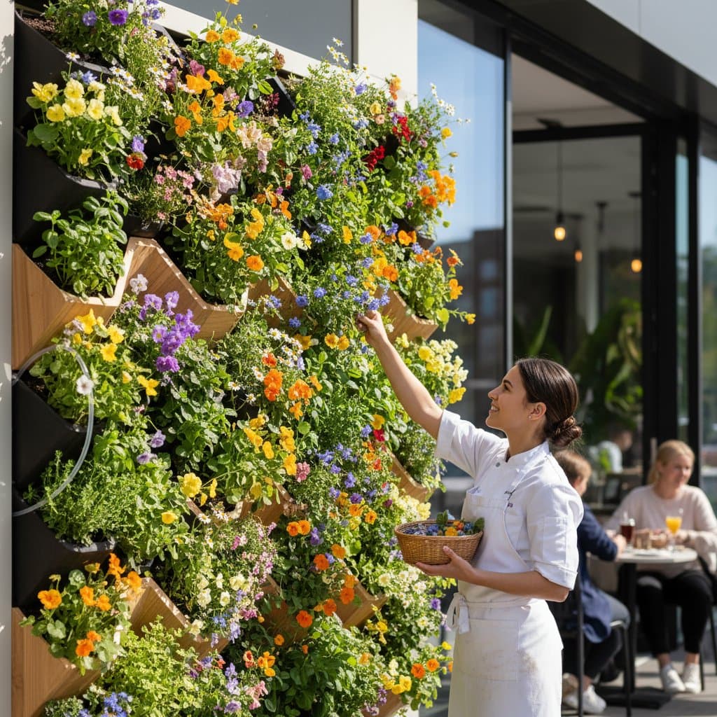 Image for Edible Flower Walls: Beauty You Can Actually Eat