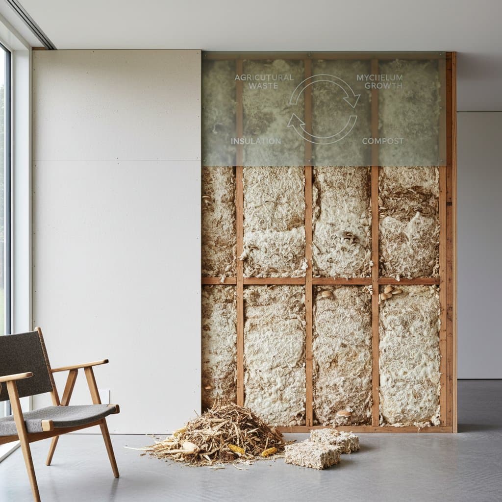 Featured image for Mycelium Insulation: Growing Walls from Mushrooms