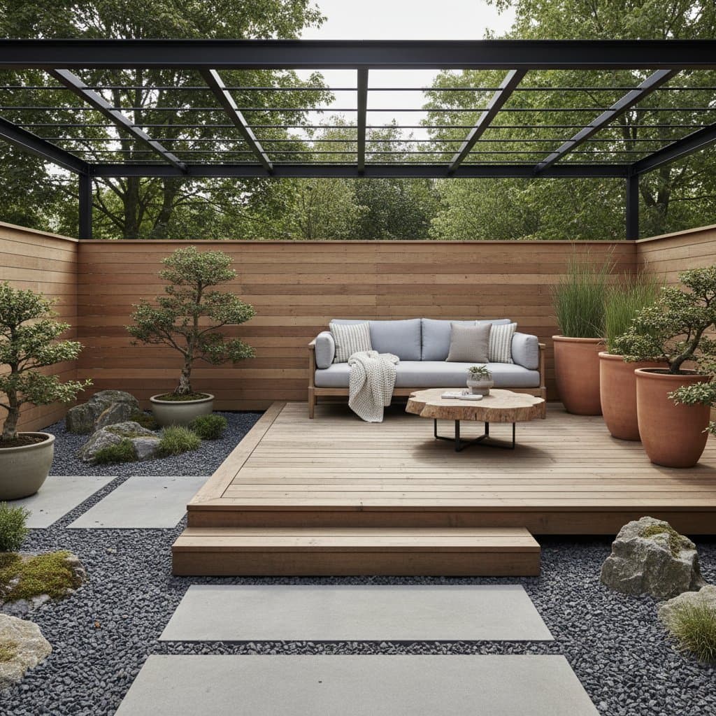 Image for Japandi Gardens Blend Zen Minimalism With Nordic Warmth