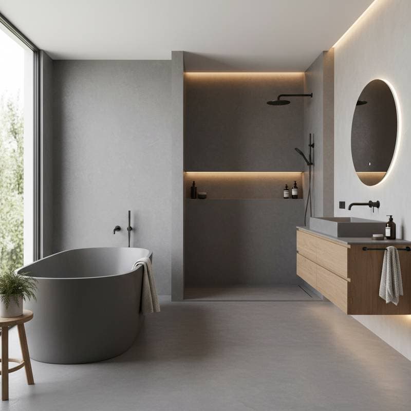 Image for Microcement Baths: No Grout Lines, Less Maintenance