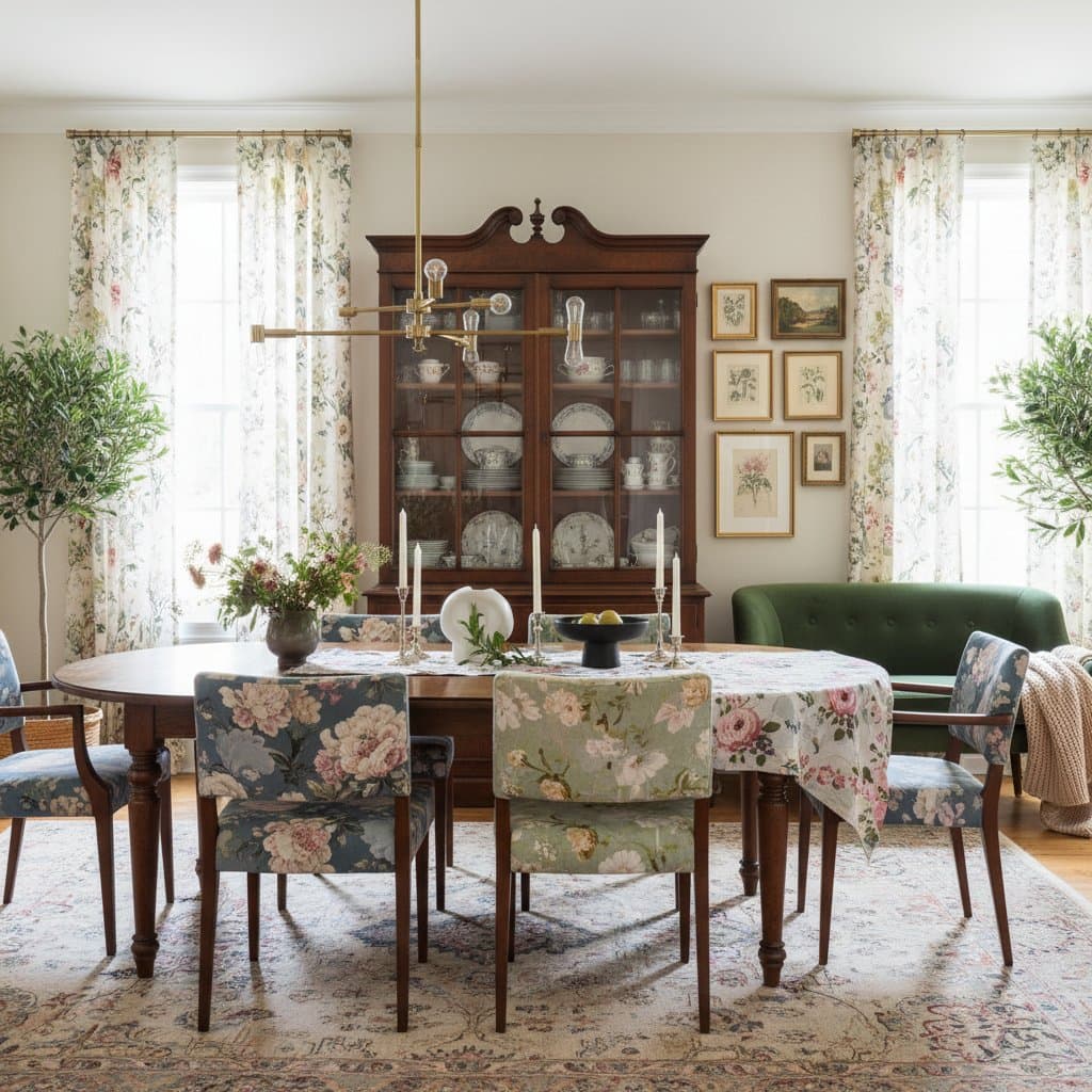 Image for Young Homeowners Bring Back China Cabinets and Floral Charm