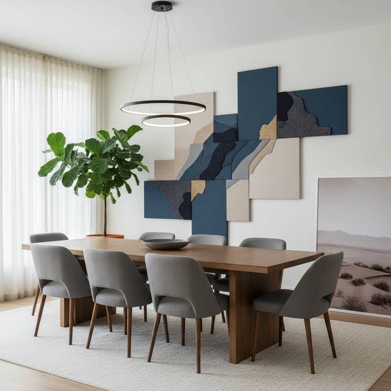 Featured image for Acoustic Art Panels Transform Dining Room Sound Quality