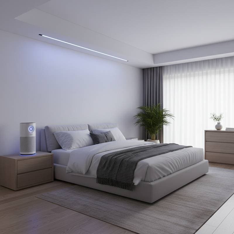 Image for UV-C Air Purifiers Destroy Bedroom Pathogens Safely
