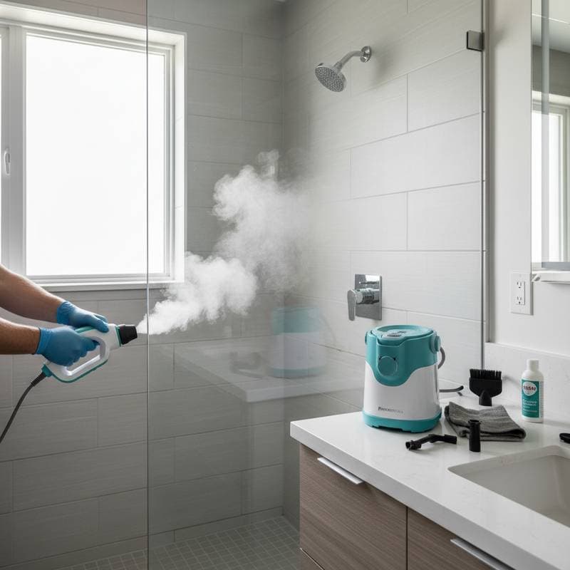 Image for Steam Cleaning Revives Bathroom Grout for Under $150