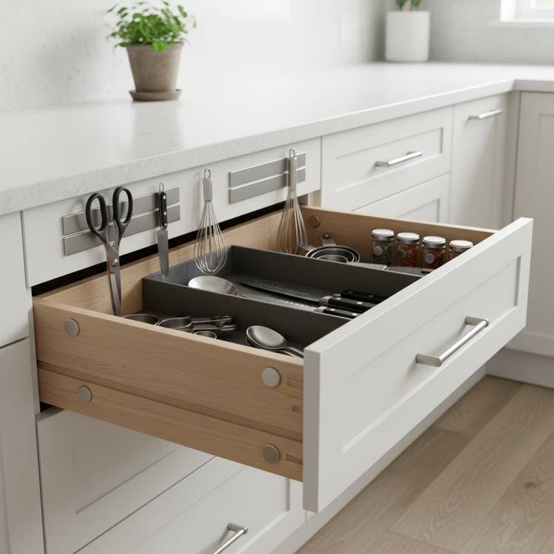 Featured image for Magnets Turn Kitchen Drawer Chaos Into Calm Systems