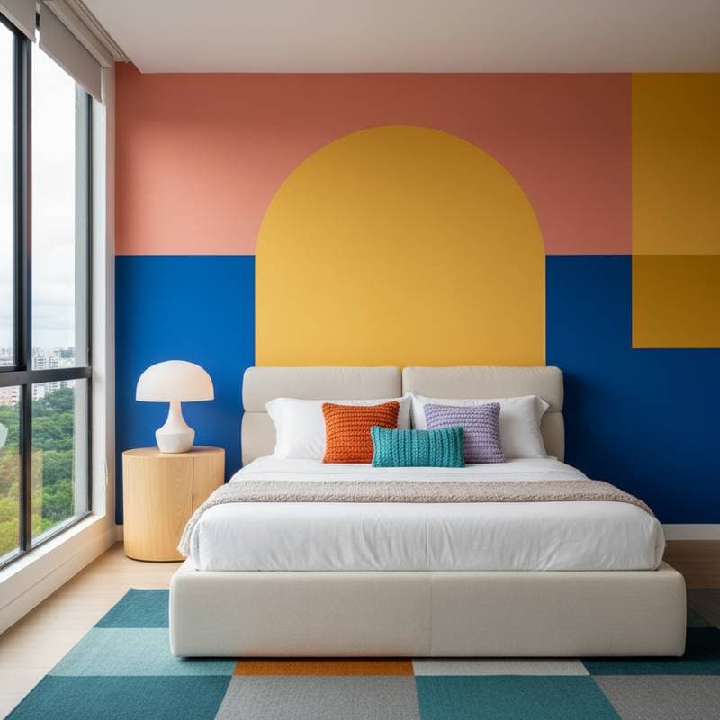 Featured image for Color-Blocking Bedrooms Transform Mood and Energy