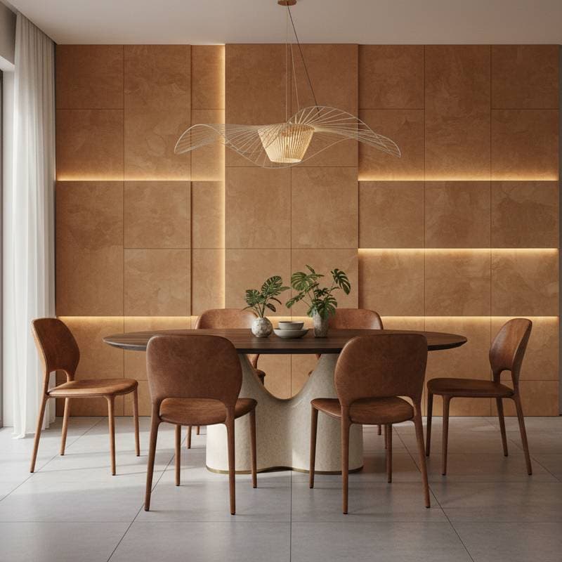 Featured image for Mushroom Leather Is Quietly Transforming Dining Spaces