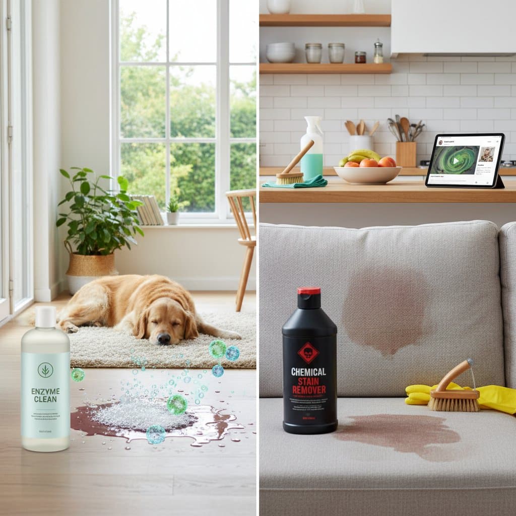 Featured image for Why Enzyme Cleaners Beat Chemical Stain Removers