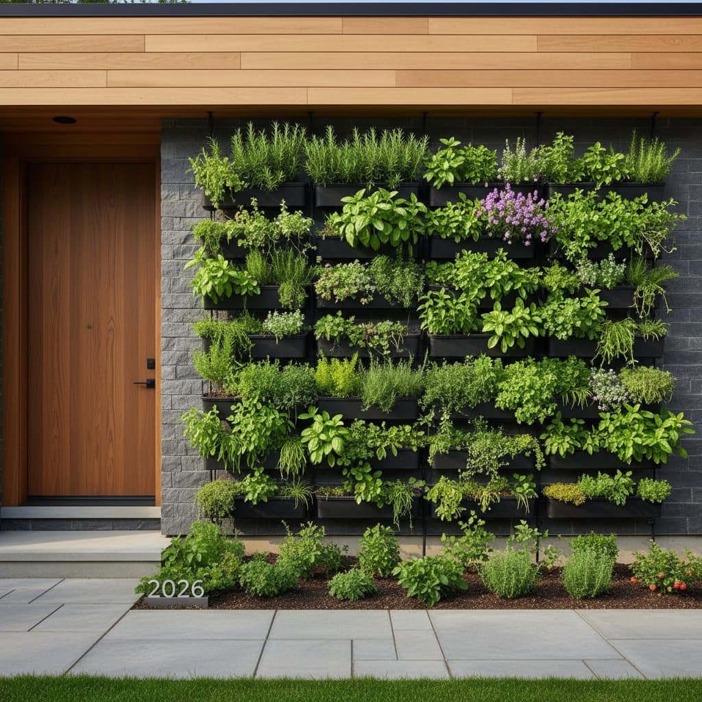Featured image for Vertical Herb Walls Turn Yards Into Edible Spaces