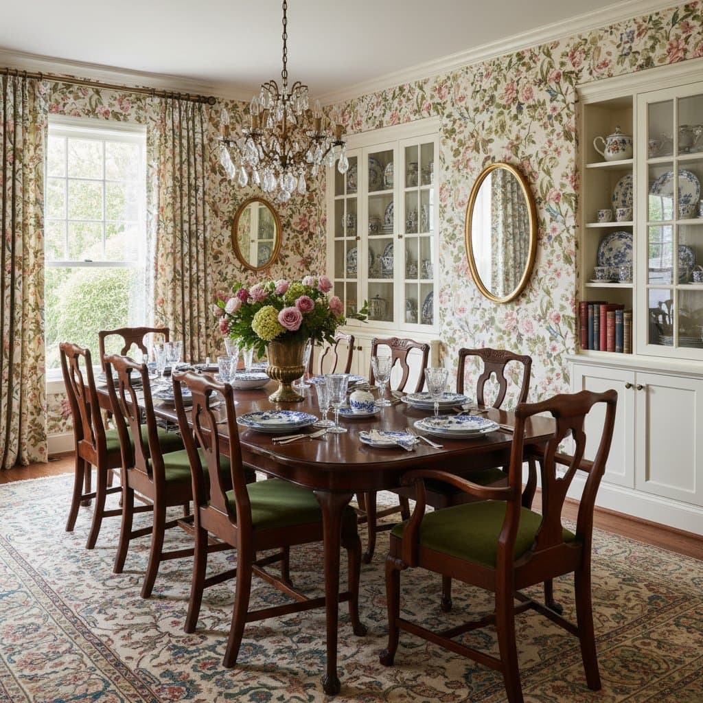 Featured image for Why Grandmillennial Dining Rooms Are Replacing Minimalism