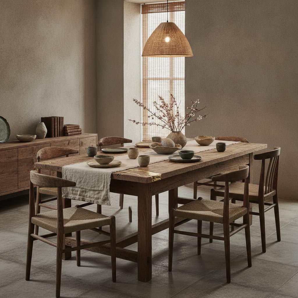 Image for Imperfect Materials That Create Calmer Dining Spaces