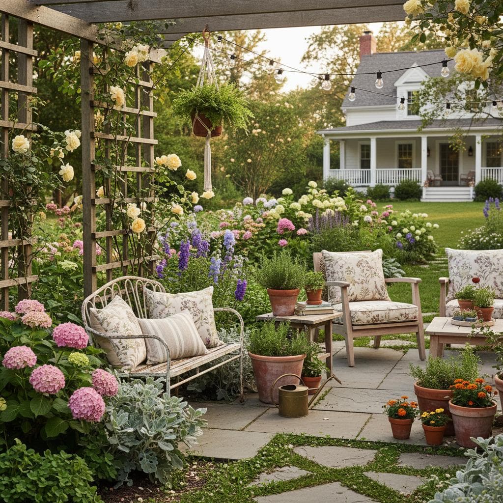 Featured image for Why Grandmillennial Gardens Feel Like Home in 2025